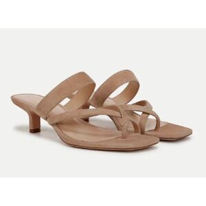 Veronica Beard Women's Alanis Kitten Heel Sandals SAND Sz 8 NWT 295 IRRG